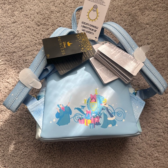 Loungefly Disney Christmas Cinderella Castle Backpack - Picture 4 of 4